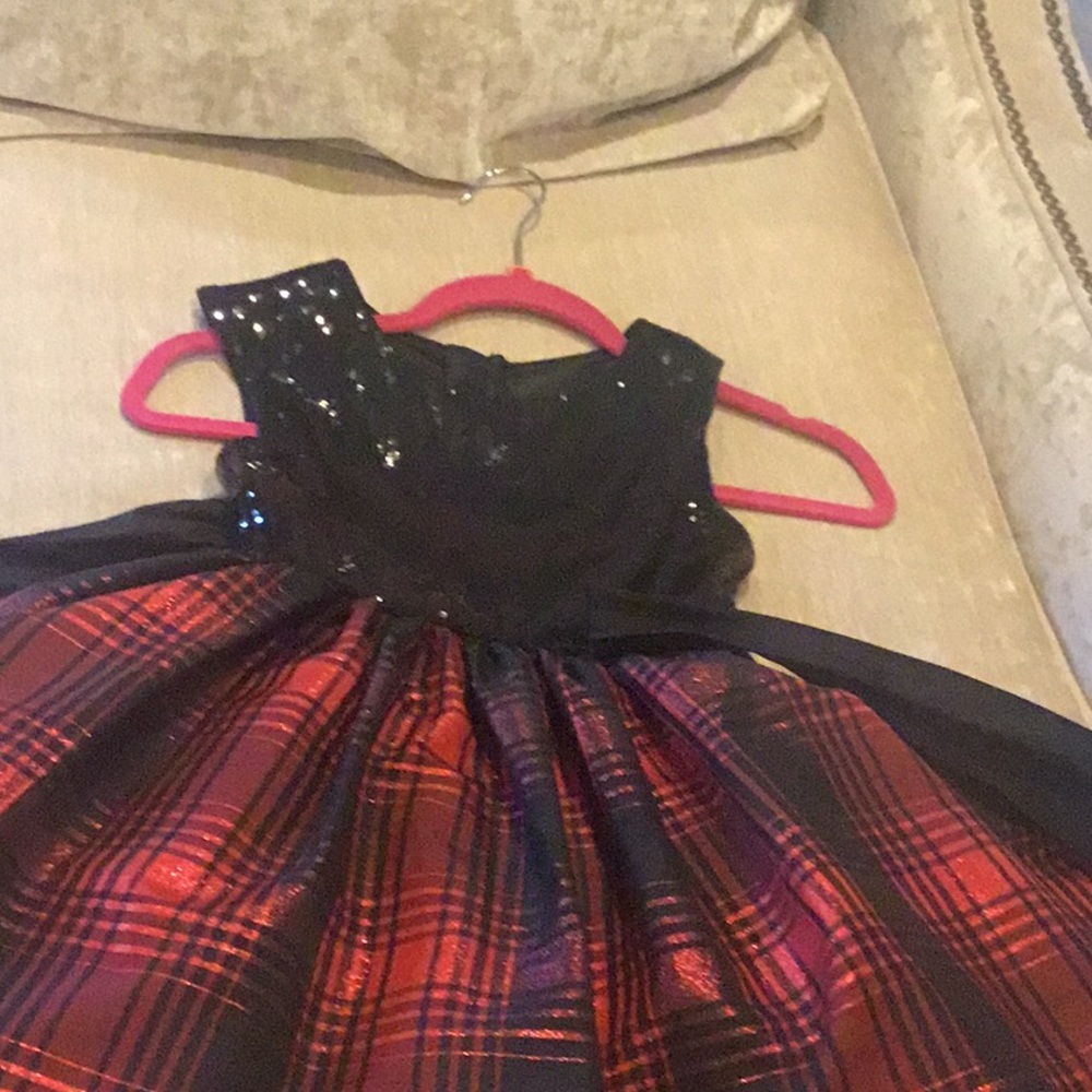 red and black puffy dress